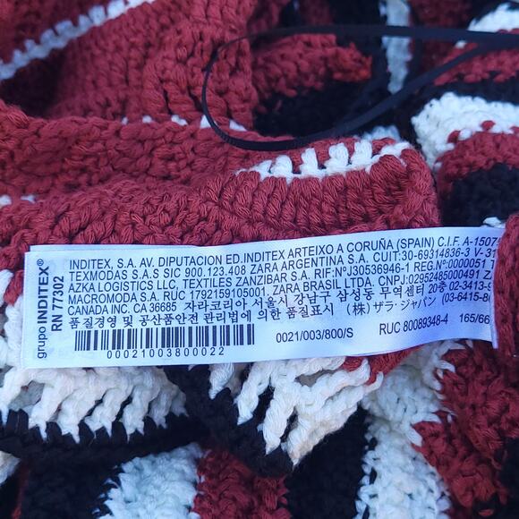 ZARA Limited Edition Crochet Knit Jumper Jumpsuit Overalls Size Small - Picture 12 of 13